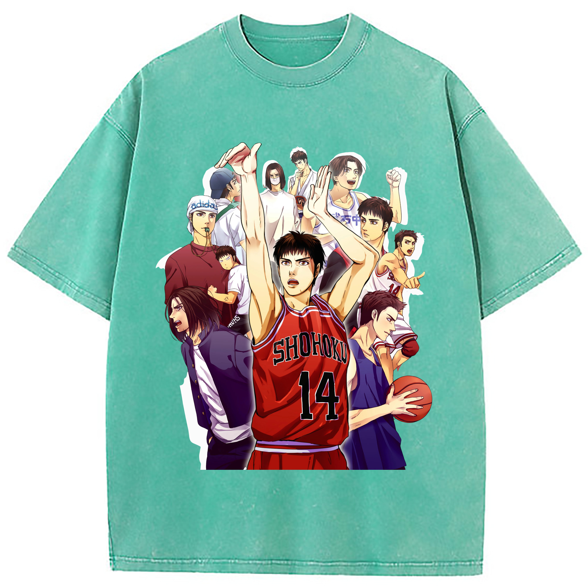 （画像用） SLAM DUNK／スラムダンク 綿100% ヴィンテージ風 半袖Tシャツ（フロントプリント）